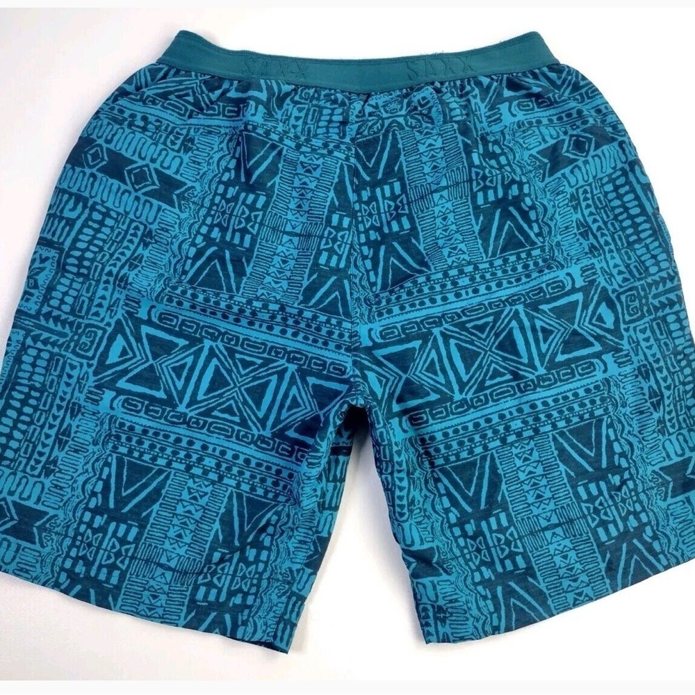 SAXX Mens Swim Shorts Cannonball 2N1 Lined Patterned Shorts